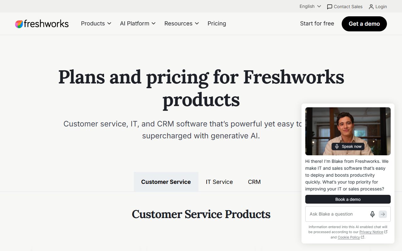 Freshdesk's pricing page as captured on October 15, 2026. Prices and tier contents change; the live page is the source of truth.